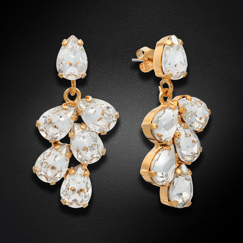 Серьги "Amber II" с кристаллами Preciosa™